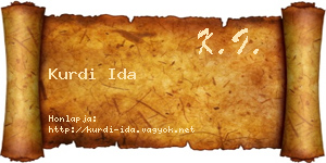 Kurdi Ida névjegykártya