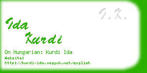 ida kurdi business card